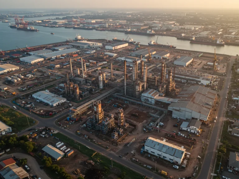 Aerial view of Port Harcourt industrial equipment manufacturing facilities