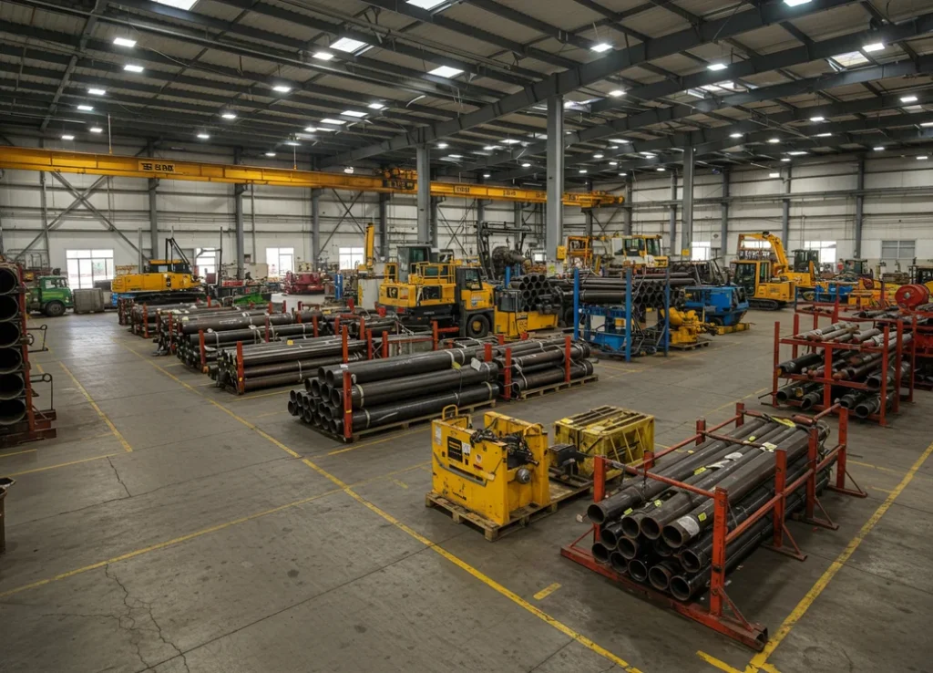 Industrial equipment warehouse showcasing metal works in Port Harcourt Nigeria